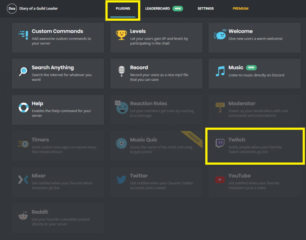 Mee6 commands list