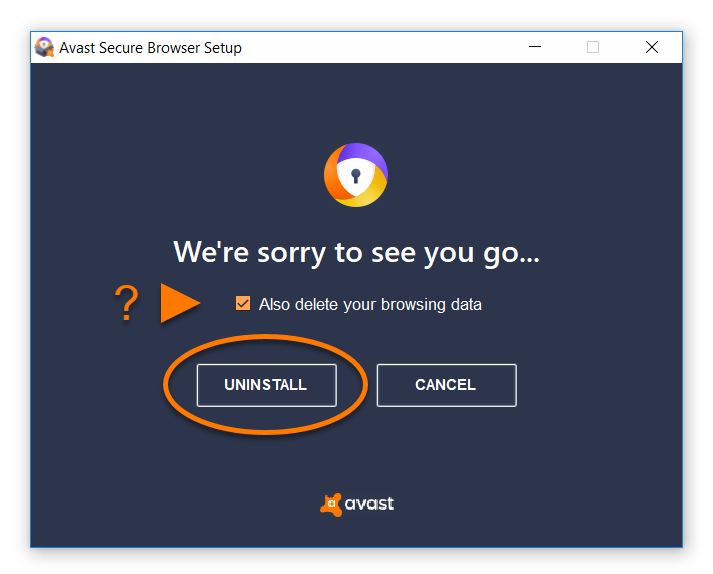 Avast browser opening on startup