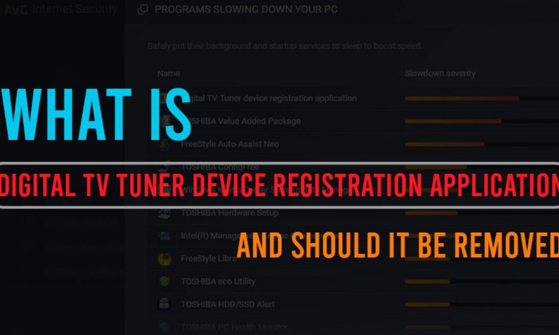 Как удалить digital tv tuner device registration application на виндовс 7