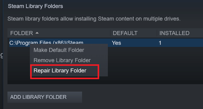 Missing file privileges Steam error