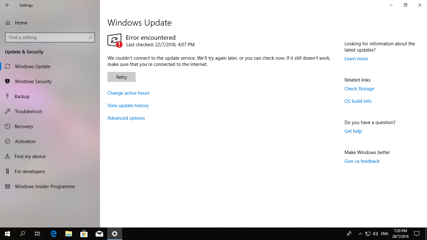 Windows Update error 0x8024401f