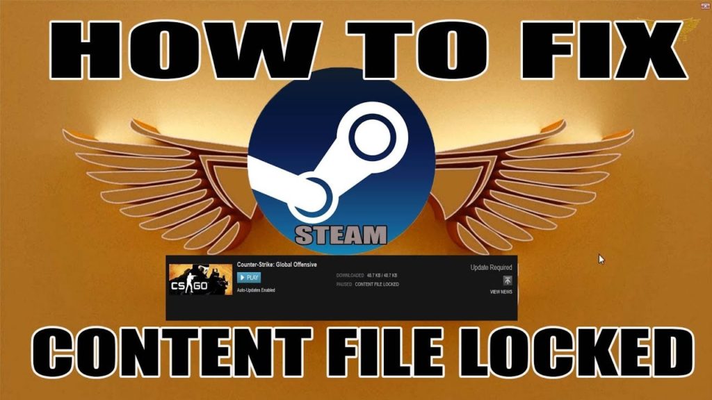 content file locked error on Steam