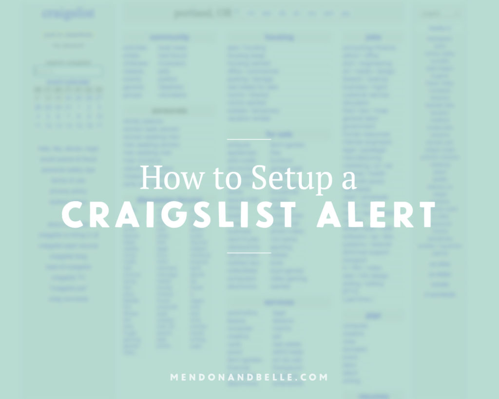 How to Set Up Craigslist Alerts