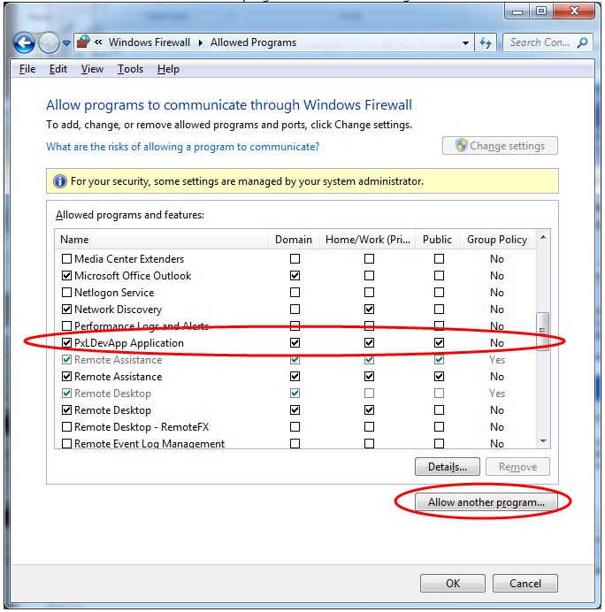 allow chrome to access the network in your firewall