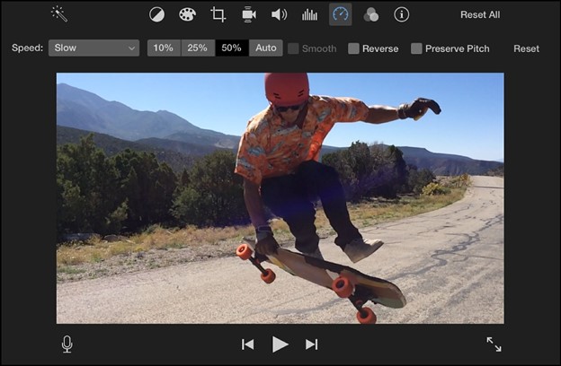 speed up a video on iMovie