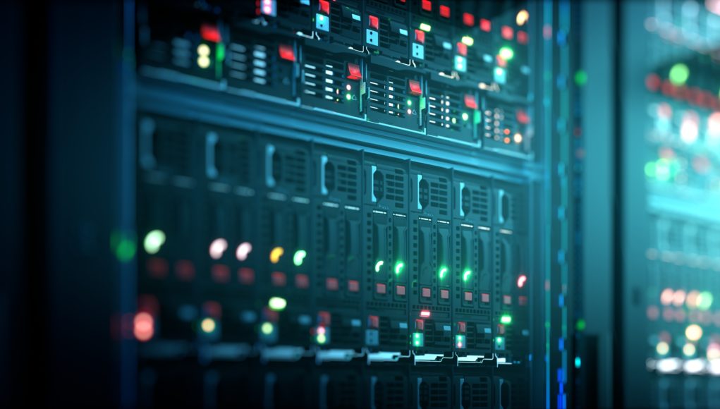 Server in datacenter. Cloud computing data storage 3d rendering Server in datacenter. Cloud computing data storage 3d rendering