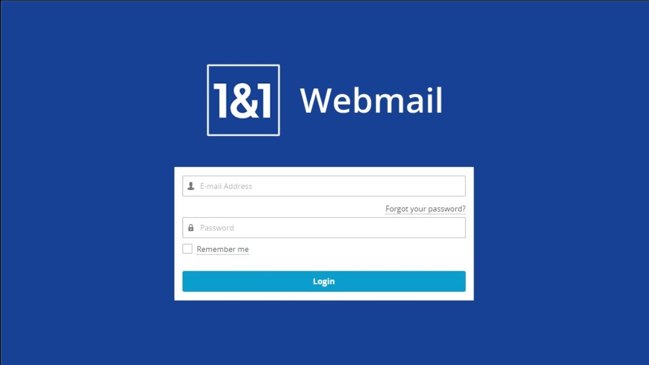 1 and 1 Webmail