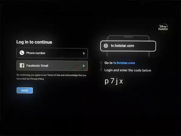 Hotstar Activate TV Code