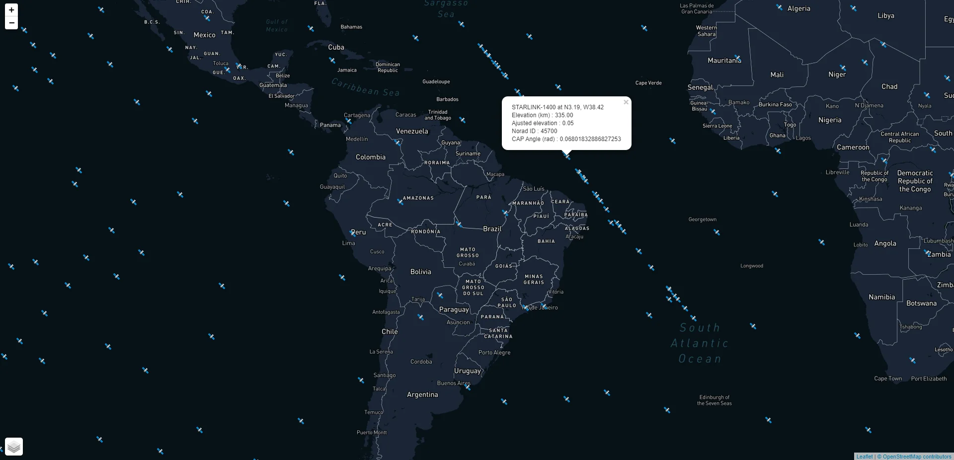 Starlink Satellites Tracker