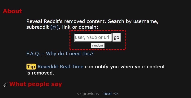 See Deleted Reddit Posts