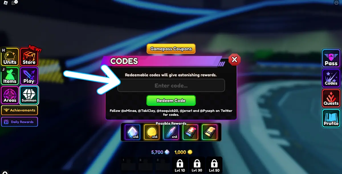 Anime Vanguards Codes