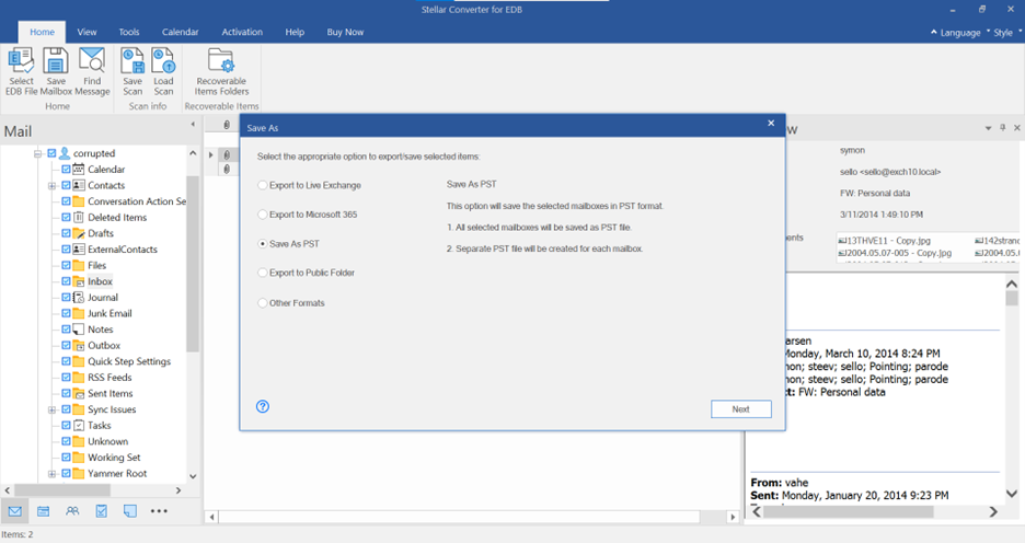 Stellar Converter for EDB: Enabling Seamless Mailbox Conversion and Zero Business Disruption 3 Stellar Converter for EDB