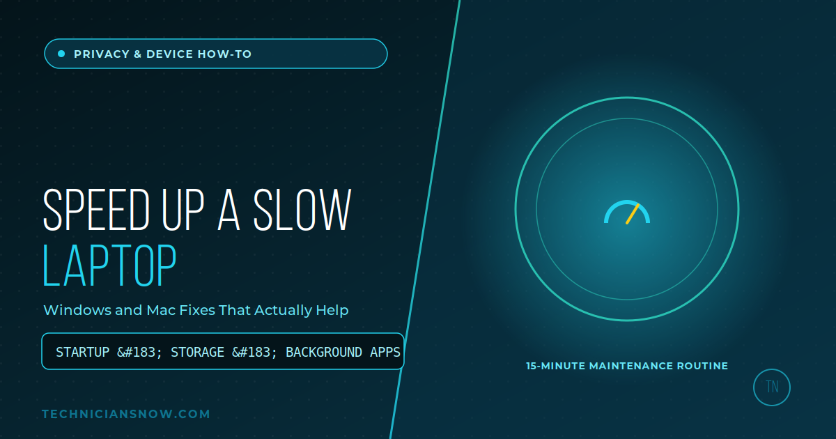 how to speed up laptop