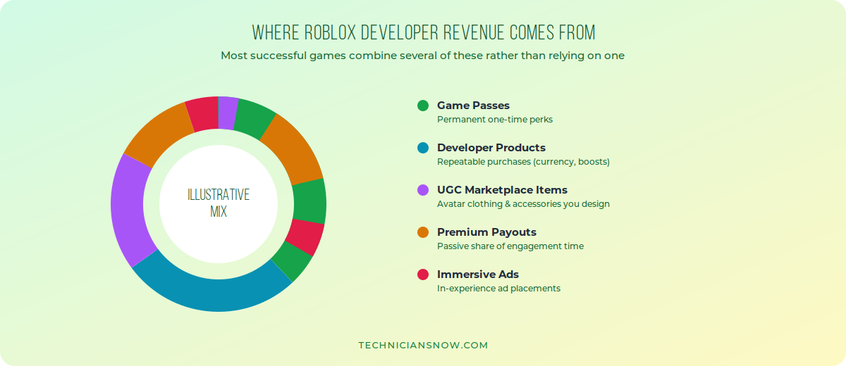 How to Make Money on Roblox as a Developer 1 roblox game passes revenue