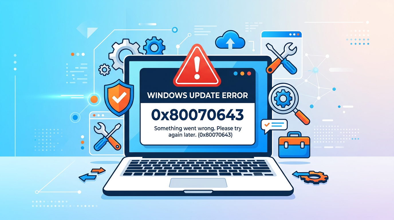 fix error 0x80070643 Windows Update